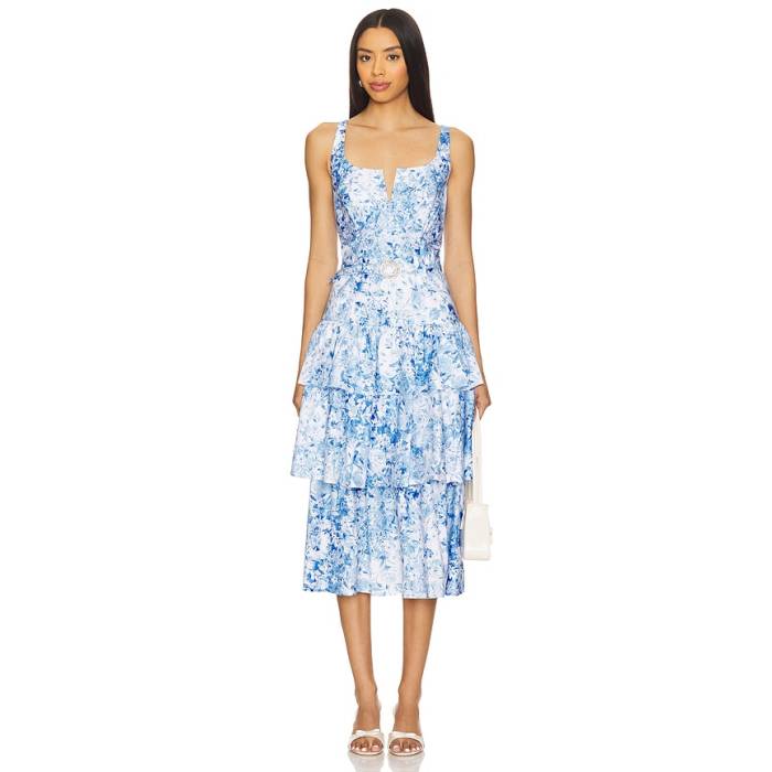 Generation Love 【 Celeste Floral Poplin Dress Women Zesty Fl Wht Blue 】 御召しもの レディース 青味 青み