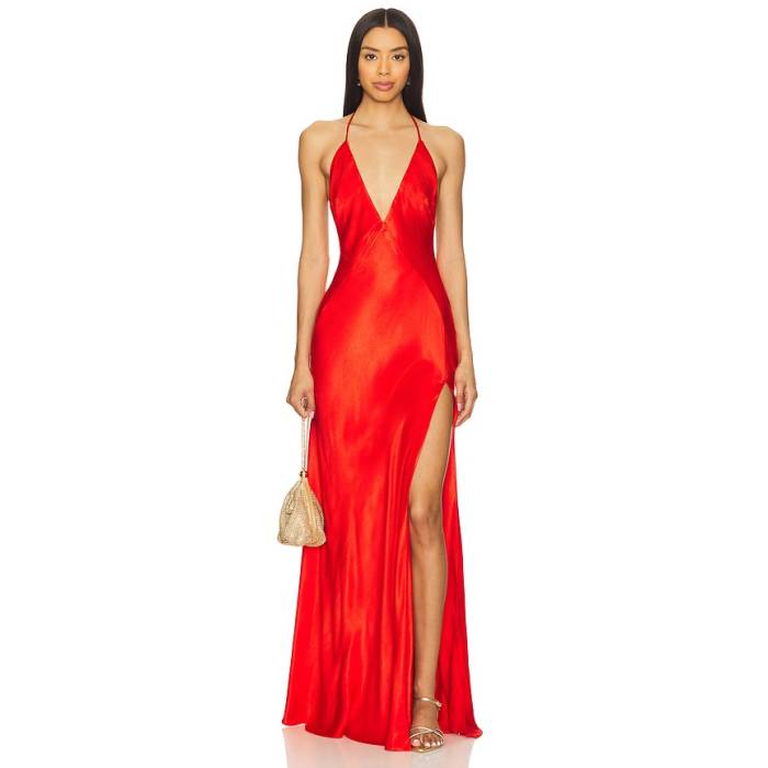 バルドット Bardot 【 Yve Halter Dress Women Fire Red 】 ドレス レディース ファイア Red 赤・レッド｜スニケス