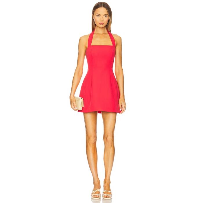 バルドット Bardot 【 Nevelle Hourglass Halter Dress Women Flame Red 】 ドレス レディース Red 赤・レッド|スニケス