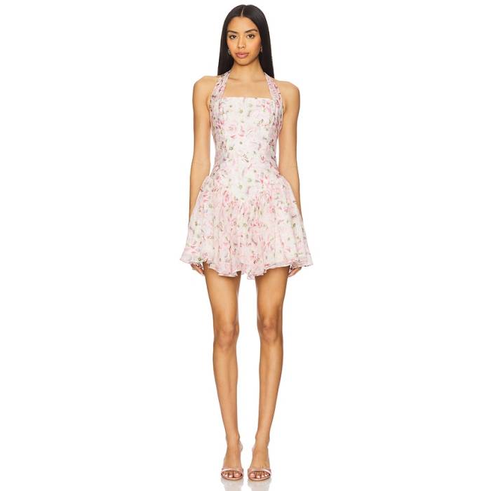 バルドット Bardot 【 Marabella Halter Mini Dress Women Pink Floral 】 ドレス レディース pink ピンク