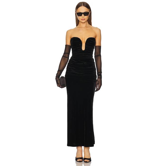 バルドット Bardot 【 Elvira Velvet Maxi Dress Women Black 】 ドレス レディース 黒色 ブラック|スニケス