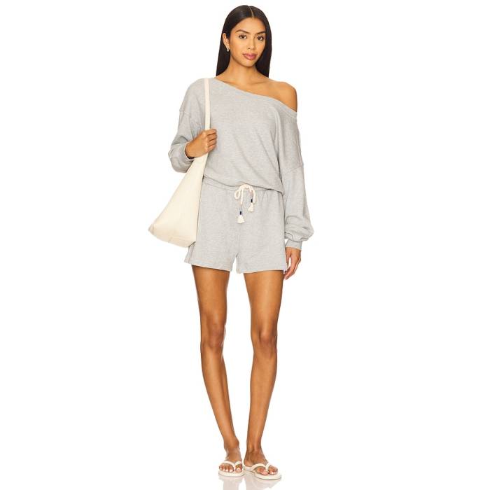 スピリチュアルギャングスター Spiritual Gangster 【 La Vida Romper Women Heather Grey 】 天使の都市 ロンパース レディース heather ギョリュウモドキ 薄墨色 薄墨色