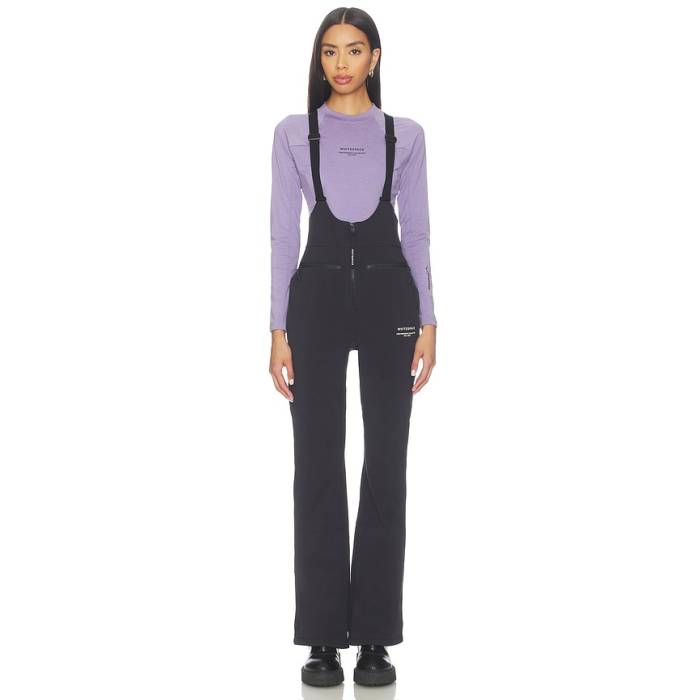 Whitespace 【 High Waisted Riding Bib Women Black Onyx 】 御機嫌 レディース 黒いこと 黒いこと