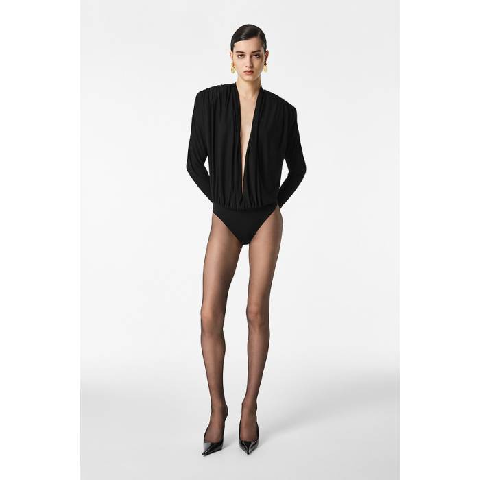 Revolve Los Angeles 【 Rielle Bodysuit Women Black 】 上半身背広 レディース 黒いこと 黒いこと