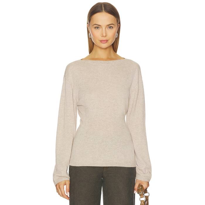 Eb Denim 【 Millie Boat Neck Sweater Women Oatmeal 】 調教師 レディース