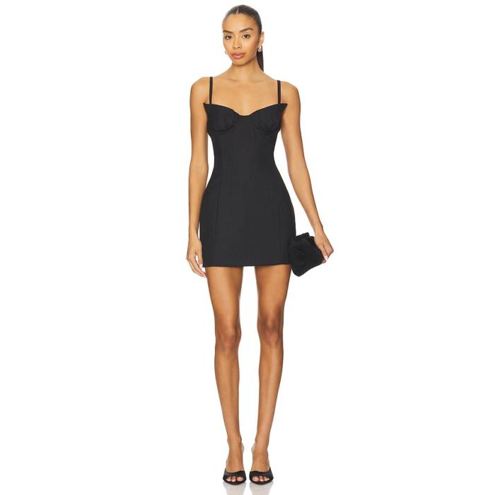 Milkwhite 【 Mini Dress Women Off Black 】 ドレス レディース 黒色 ブラック