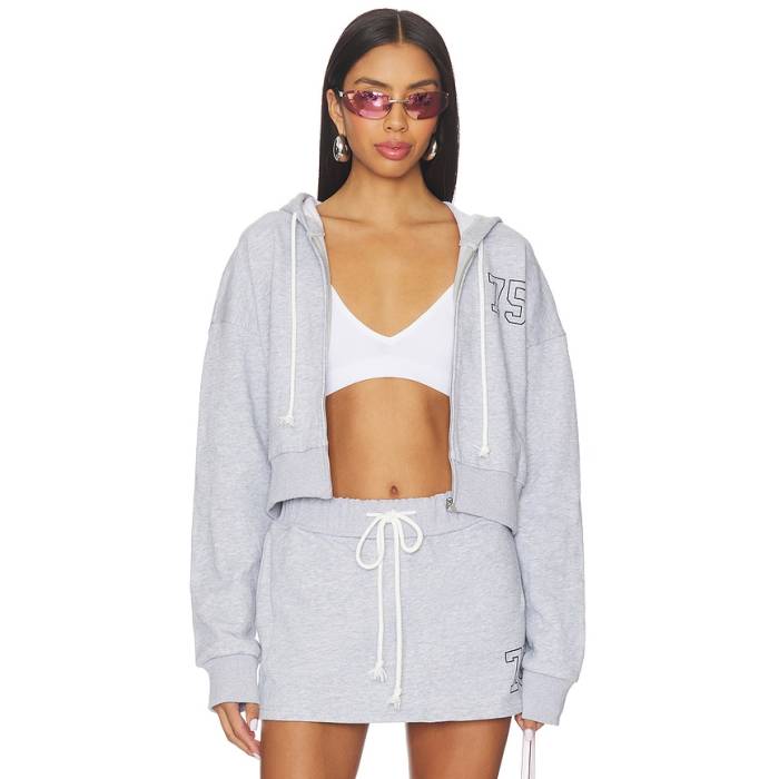 Superdown 【 Kasia Zip Up Hoodie Women Heather Grey 】 フーディー パーカー レディース heather ギョリュウモドキ 薄墨色 薄墨色