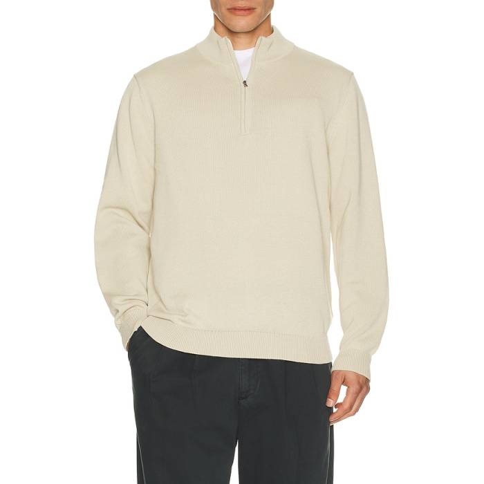 ローン Rhone 【 Commuter 1/4 Zip Sweater Men Bone 】 トレーナー メンズ｜スニケス