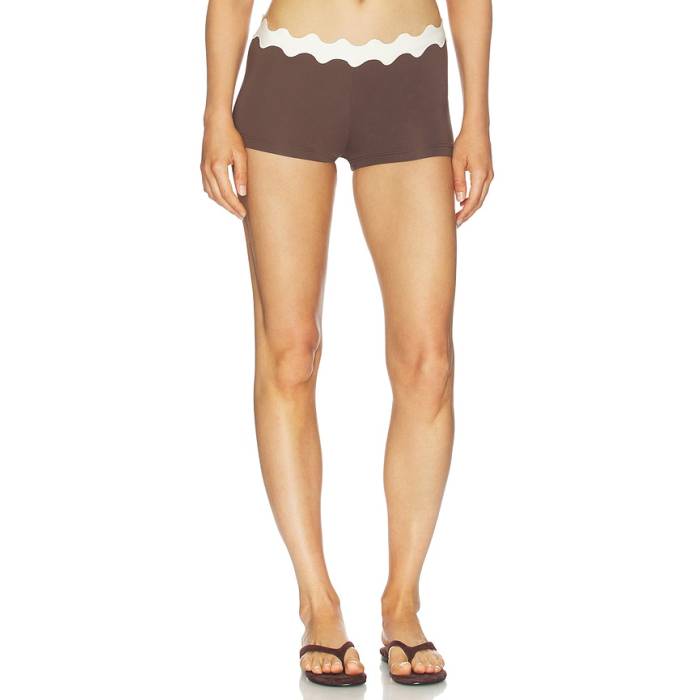 シーフォリー Seafolly 【 Ric Rac Boyleg Bikini Bottom Women Espresso 】 ズボン ボトムス レディース｜スニケス