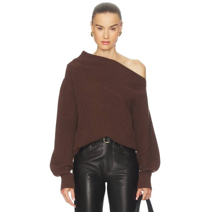 Brochu Walker 【 Hart Off Shoulder Pullover Women Cordovan 】 レディース