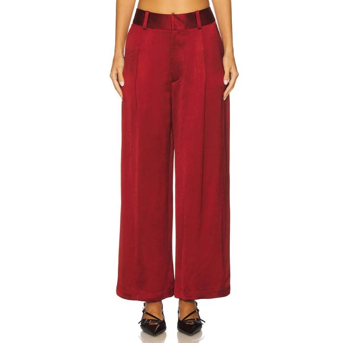 Smythe 【 Cropped Pleated Trouser Women Crimson 】 レディース クリムゾン