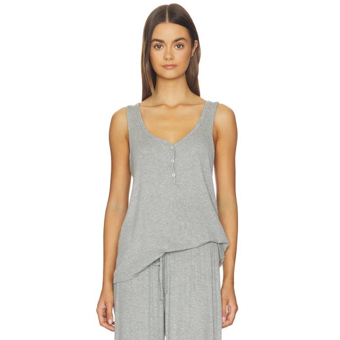 エバージェイ Eberjey 【 Dream Rib Vneck Tank Top Women Heather Grey 】 意気ごみ 貯蔵タンクいの一番 レディース heather ギョリュウモドキ 薄墨色 薄墨色