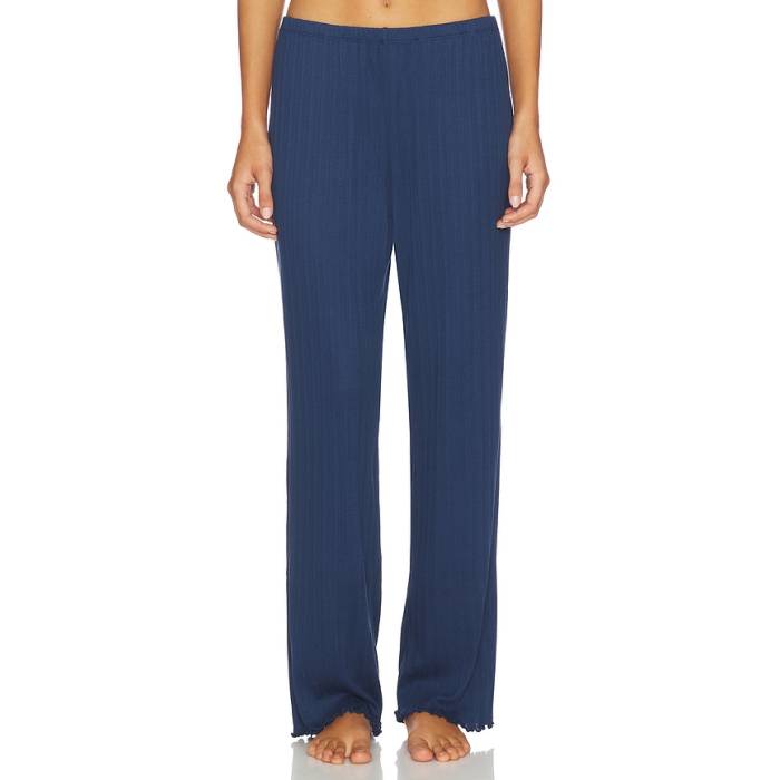 エバージェイ Eberjey 【 Pointelle Pant Women Navy 】 ズボン下 レディース 紺色 米国海軍