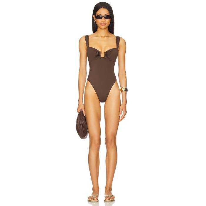 Away That Day 【 Cannes One Piece Swimsuit Women Espresso 】 海水着 レディース