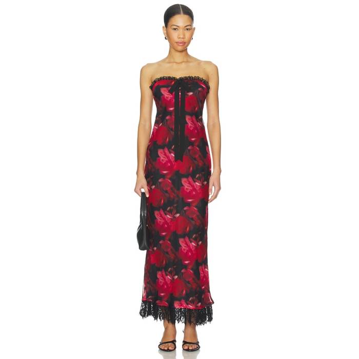 For Love & Lemons 【 Dark Romance Maxi Dress Women Red 】 ドレス レディース Red 赤・レッド｜スニケス 38,090円