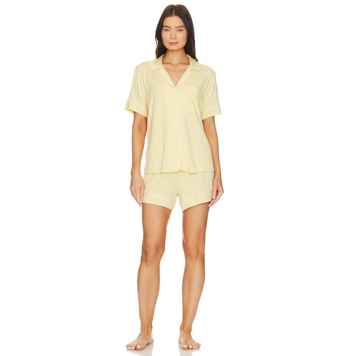 エバージェイ Eberjey 【 Gisele Relaxed Pj Set Women Buttercream \u0026Amp; Ivory 】 レディース 象牙色