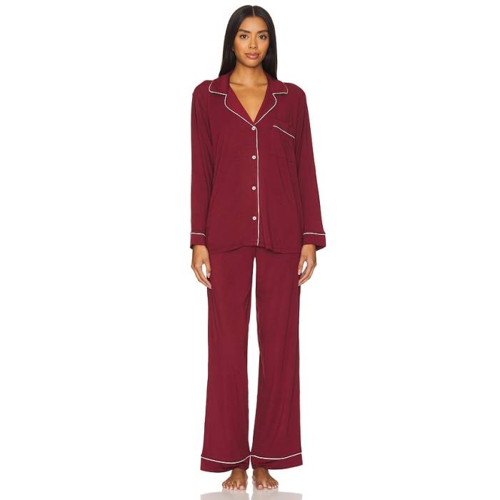 エバージェイ Eberjey 【 Gisele Long Pj Set Women Bordeaux 】 レディース