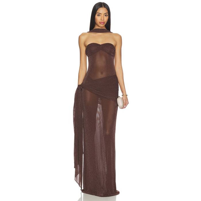 Nbd 【 Smita Gown Women Chocolate Brown 】 レディース 赤銅色 赤銅色
