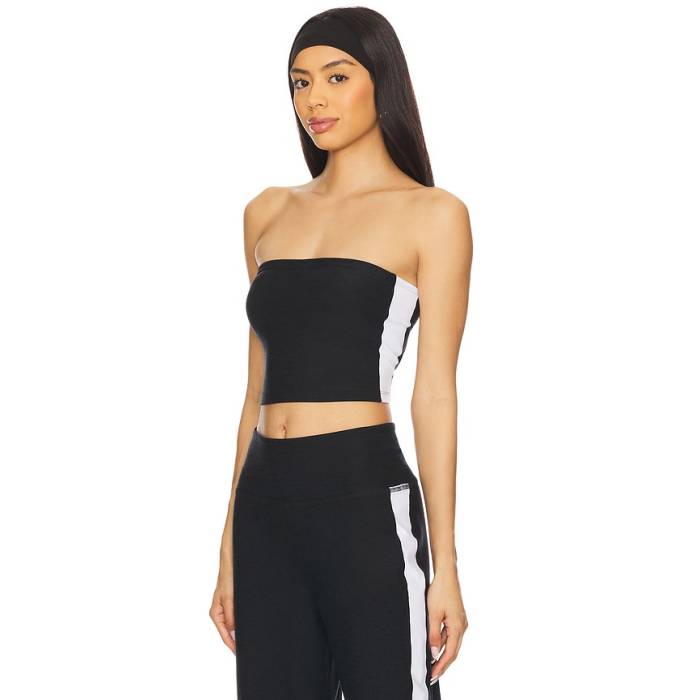 ビヨンドヨガ Beyond Yoga 【 Spacedye Strapless Stripe Top Women Darkest Night \u0026Amp; Cloud White 】 Stripe 縞模様 レディース ナイト爵 白いこと 白いこと