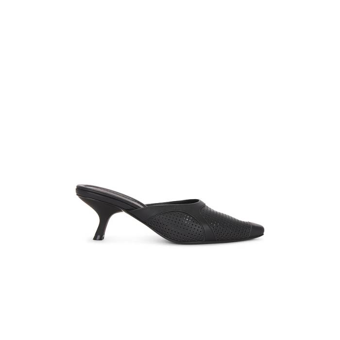 St. Agni 【 Perforated Heel Women Black 】 踵 レディース 黒いこと 黒いこと