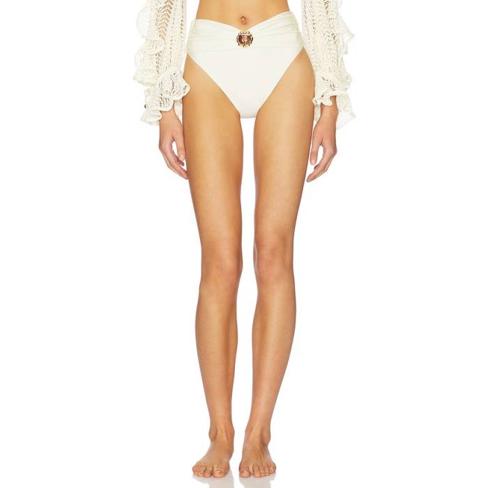 Patbo 【 Jade High Waist Bikini Bottom Women Off-White 】 翡翆・ジェード 御機嫌 ズボン ボトムス レディース 象牙色