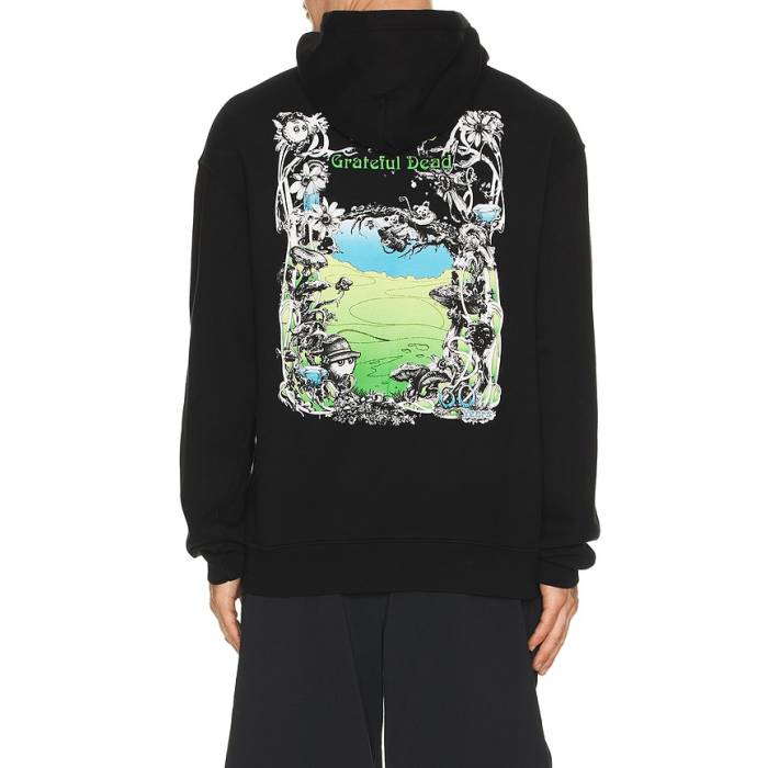 Malbon 【 X Grateful Dead Fesque Hoodie Men Black 】 フーディー パーカー メンズ 黒いこと 黒いこと
