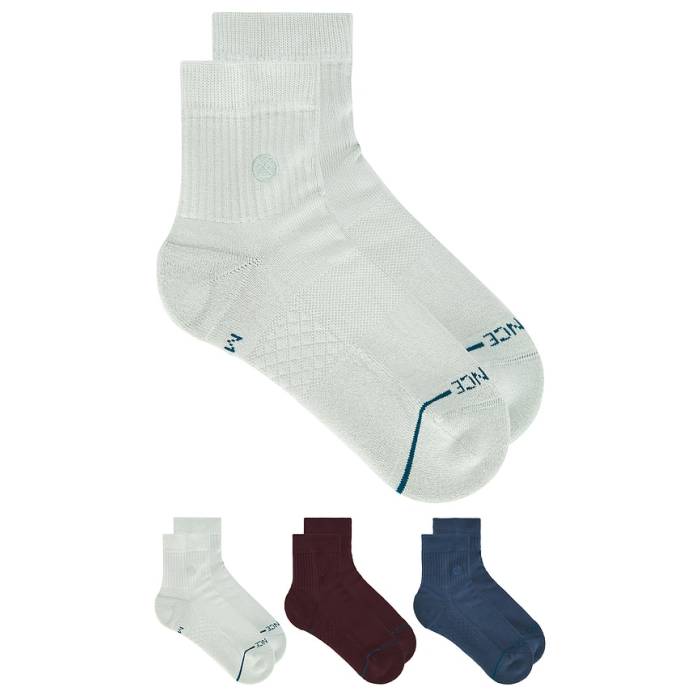 スタンス Stance 【 Icon Quarter 3 Pack Socks Men Blue 】 アイコン ソックス・靴下 メンズ 青色 ブルー|スニケス