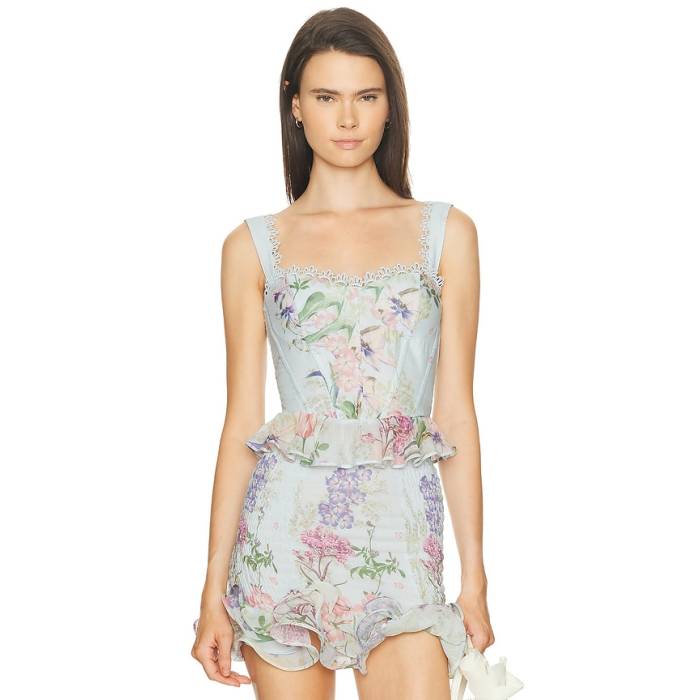 Charo Ruiz Ibiza 【 Floret Top Women Blue Botanic 】 レディース 青碧 青碧