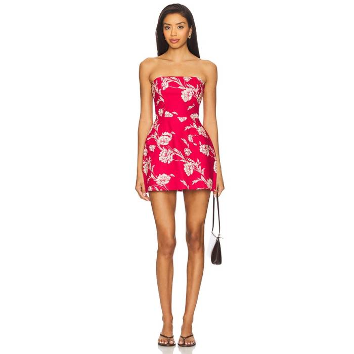 アマンダアプリチャード Amanda Uprichard 【 X Revolve Strapless Bethany Skort Romper Women Alba Rose 】 ロンパース レディース Rose さくら色