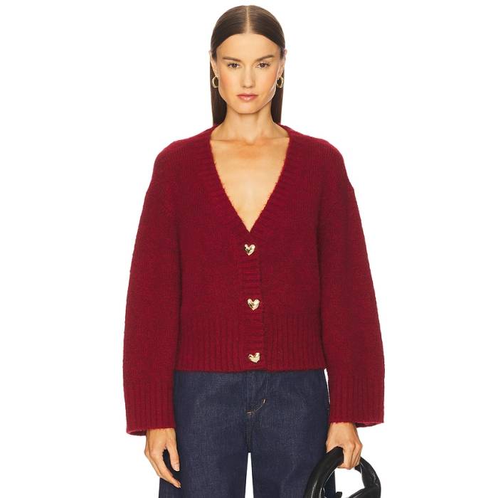 ブランクニューヨークシティー Blanknyc 【 Cropped Cardigan Women Crimson Crest 】 ジレー レディース クリムゾン