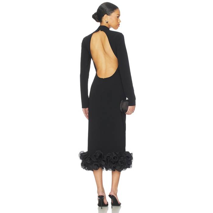 Lovers And Friends 【 Ophelia Midi Dress Women Black 】 お召しもの レディース 黒いこと 黒いこと