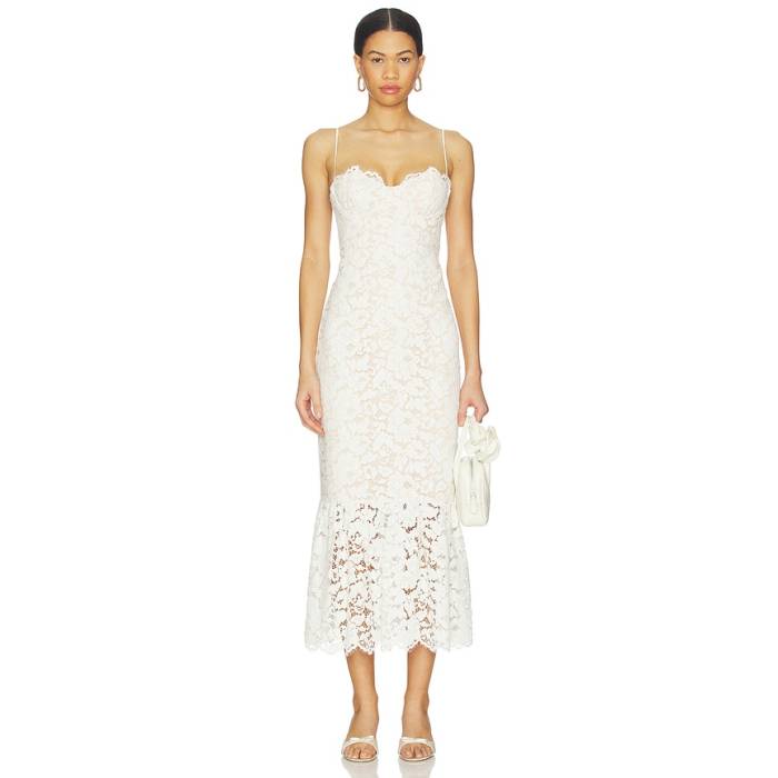 Lovers And Friends 【 Teagan Midi Dress Women White 】 御召しもの レディース 白いこと 白いこと