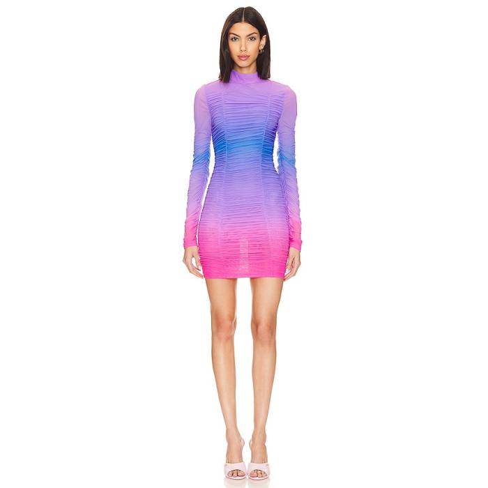 Rococo Sand 【 X Revolve Blake Short Dress Women Purple \u0026Amp; Pink 】 ひと休み 御召しもの レディース Purple 紫・パープル pink さくら色
