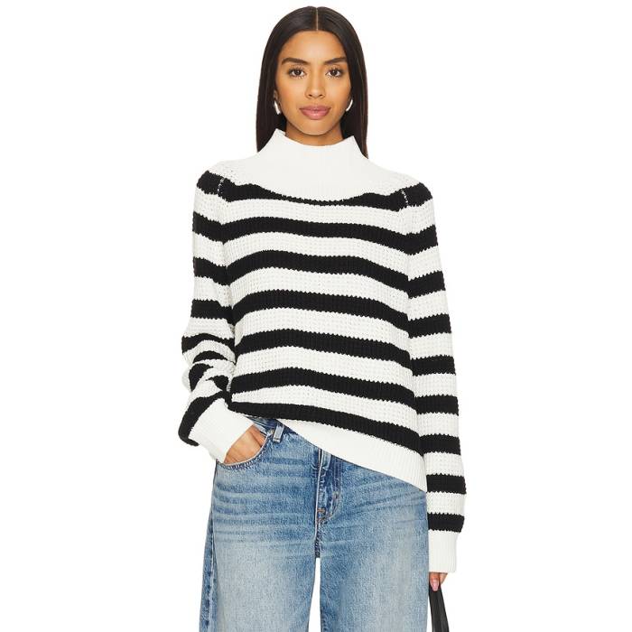 Lna 【 Oscar Stripe Sweater Women Black \u0026Amp; White 】 Stripe 縞模様 調教師 レディース 黒いこと 黒いこと 白いこと 白いこと