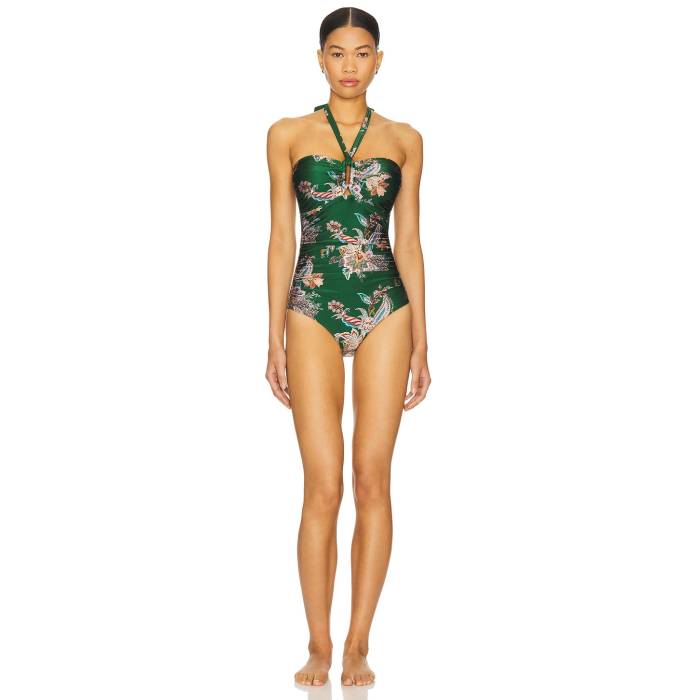 ジマーマン Zimmermann 【 Rhiannon Wide Link One Piece Swimsuit Women Teal Multi Paisley 】 海水着 レディース