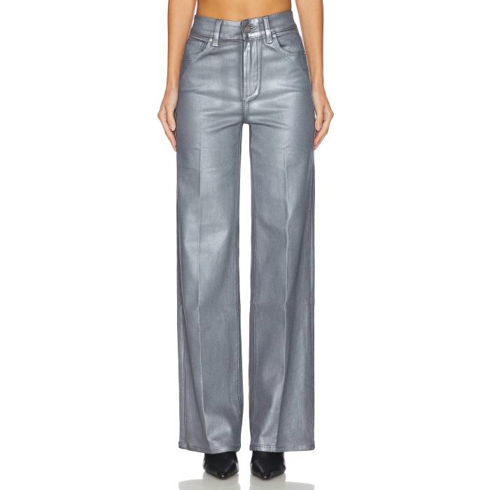 ページ Paige 【 Sasha Wide Leg Jeans Women Silver Shimmer 】 デニム レディース Silver しろがね色・しろがね色