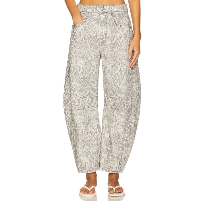 フリーピープル Free People 【 Goodluck Printed Barrel Pant Women Snake Combo 】 ズボン下 レディース