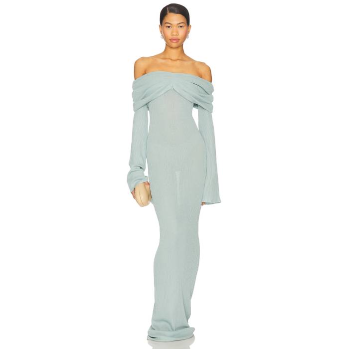 Ser.o.ya 【 Xenia Maxi Dress Women Frosted Sea 】 御召しもの レディース