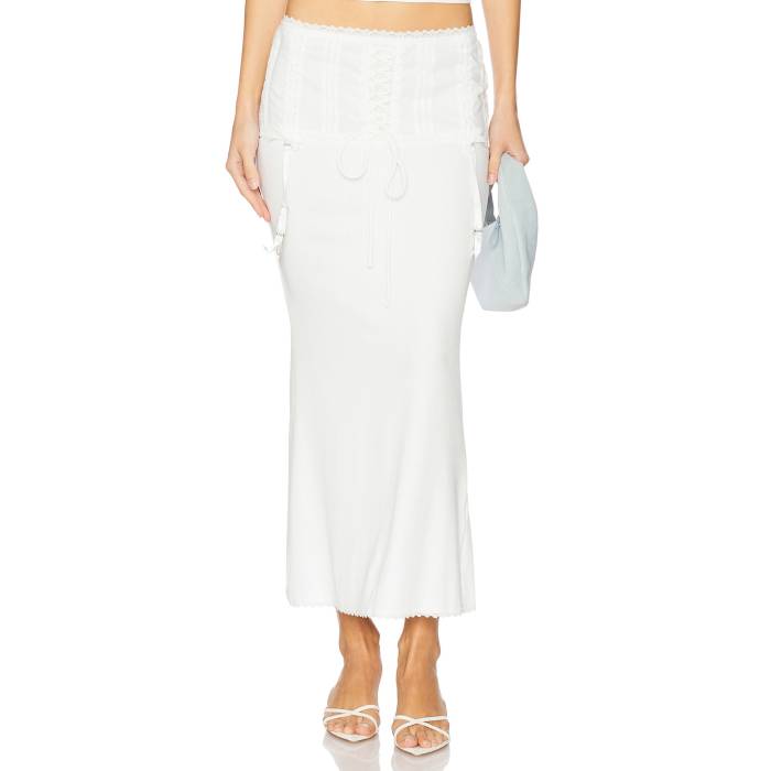 Nodress 【 White Lace Patchwork Skirt Women White 】 白いこと 白いこと レディース 白いこと 白いこと