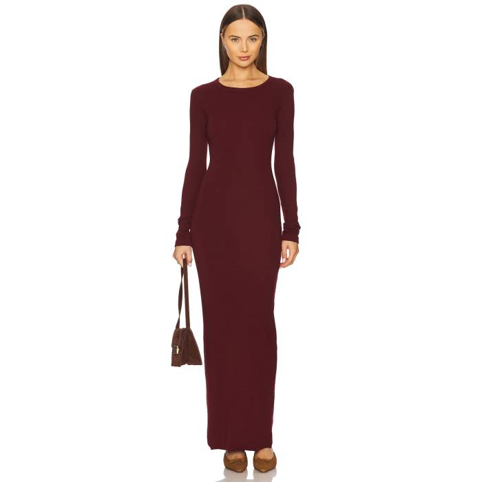 Cotton Citizen 【 X Revolve Verona Crewneck Maxi Dress Women Oxblood 】 ドレス レディースファッション ドレス レディース 赤・オックスブラッド 26,000円