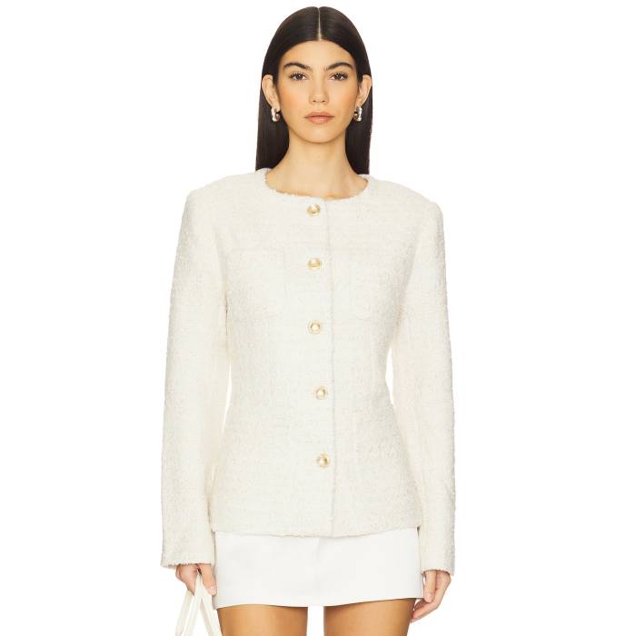 Astr The Label 【 Sarae Jacket Women Cream 】 Jacket 上衣 レディース 皮膚軟化剤