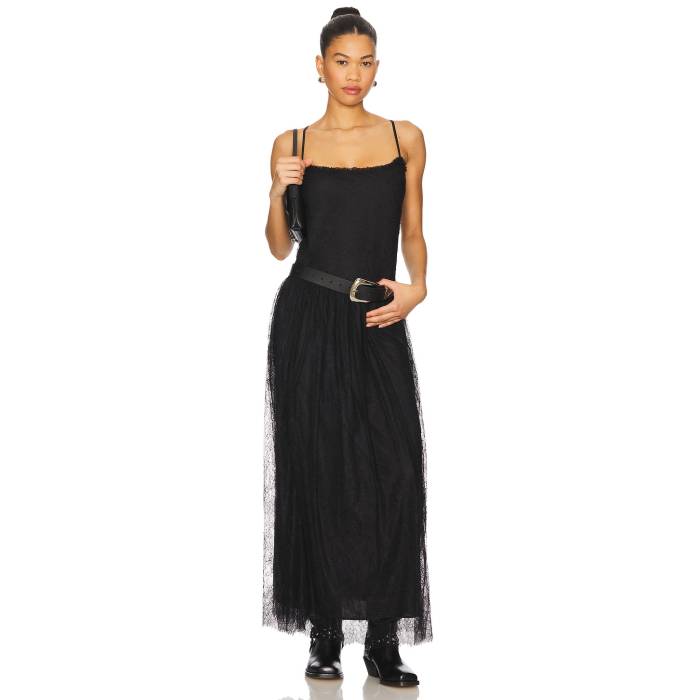 House Of Harlow 1960 【 X Revolve Ina Maxi Dress Women Black 】 お召しもの レディース 黒いこと 黒いこと