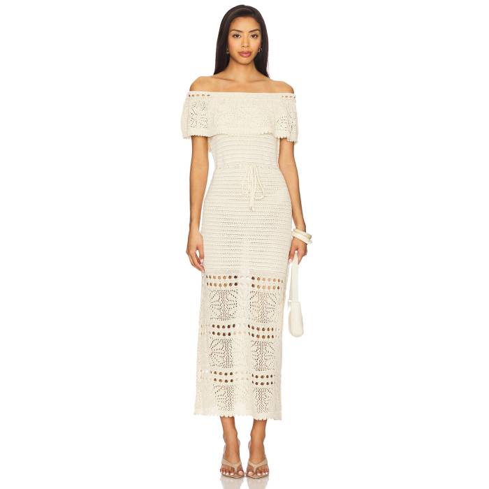 Line & Dot 【 Wilda Crochet Sweater Dress Women Ecru 】 トレーナー ドレス レディースファッション ドレス レディース 30,550円