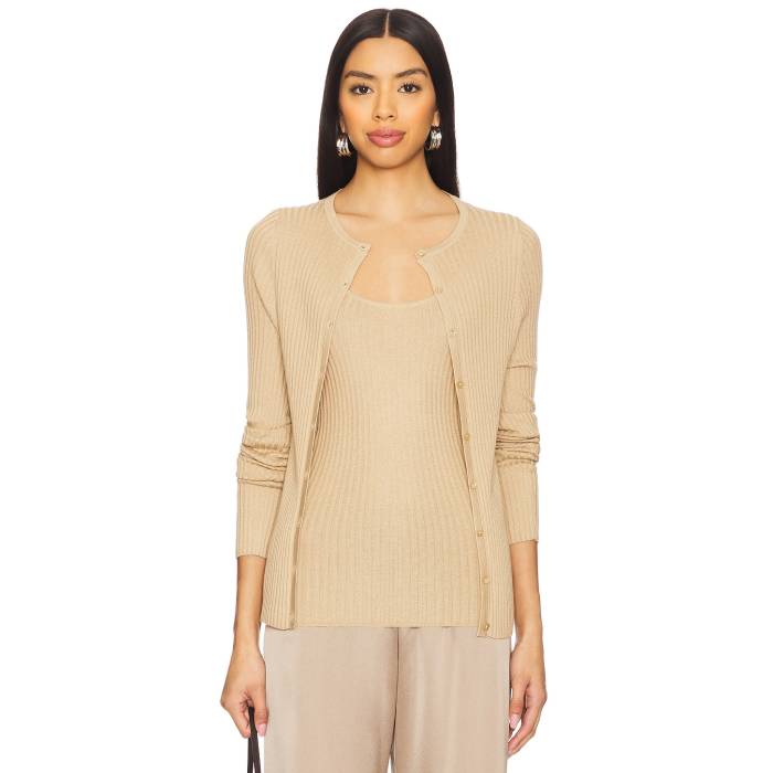 Clyque 【 Marianna Cardigan Women Latte 】 ジレー レディース