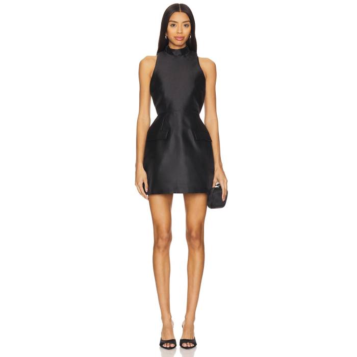 アマンダアプリチャード Amanda Uprichard 【 Everhart Dress Women Black 】 ドレス レディースファッション ドレス レディース 黒色 ブラック