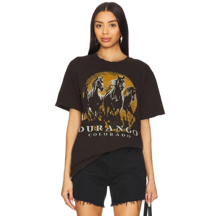 ジャンクフード Junk Food 【 Durango Colorado Tee Unisex Coffee 】 コロラド Tシャツ レディースファッション トップス Tシャツ カットソー ユニセックス