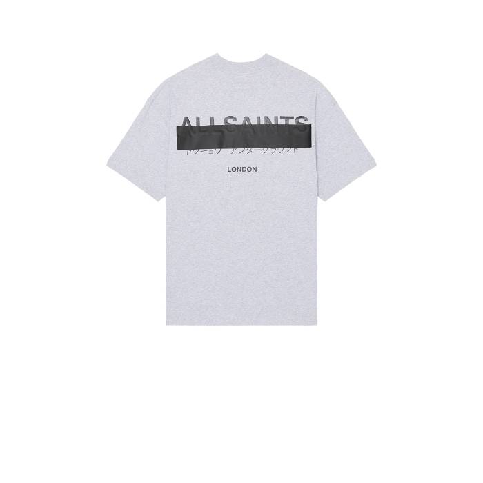 オールセインツ Allsaints 【 Redact Short Sleeve Crewneck T-Shirt Men Grey Marl 】 Sleeve スリーブ Tシャツ メンズファッション トップス Tシャツ カットソー メンズ 灰色 グレー