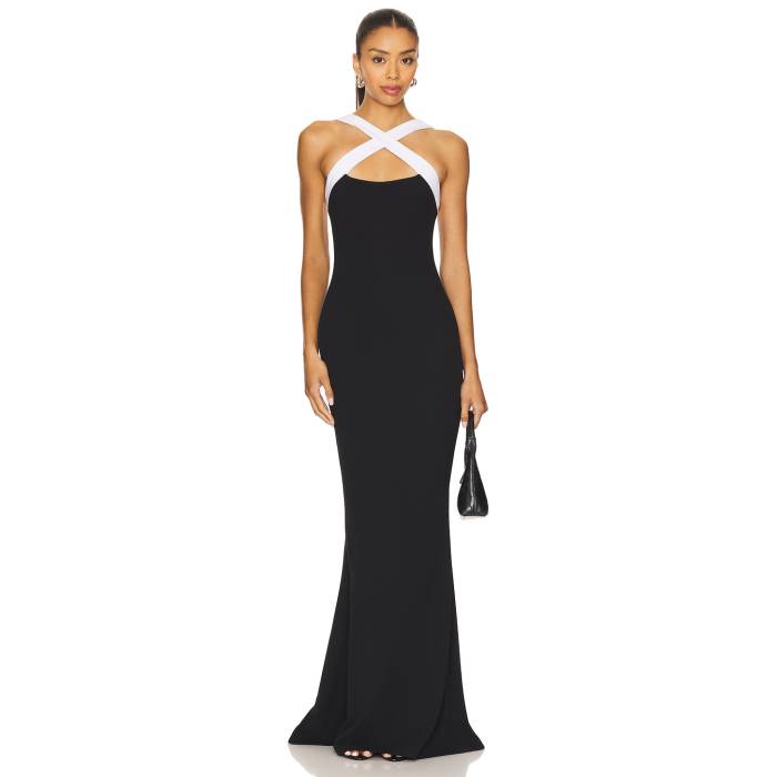 Nookie 【 Viva 2 Way Gown Women Black & White 】 レディースファッション ドレス レディース 黒色 ブラック 白色 ホワイト