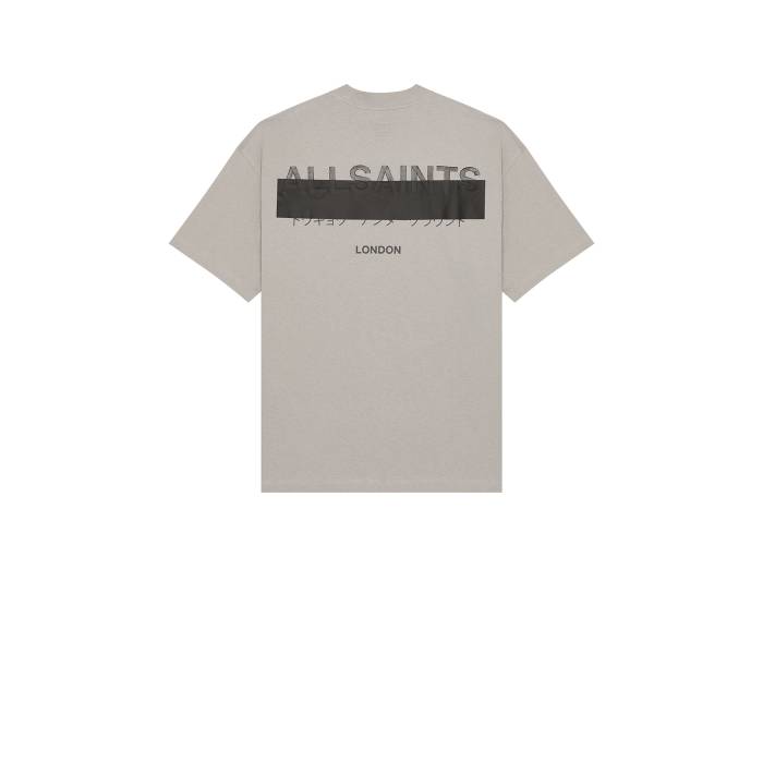 オールセインツ Allsaints 【 Redact Tee Men Halfpipe Grey 】 Tシャツ メンズファッション トップス Tシャツ カットソー メンズ 灰色 グレー