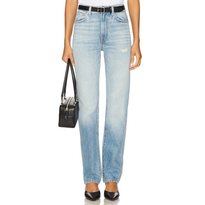 Grlfrnd 【 Sara Super High Rise Straight Jeans Women La Brea Ave 】 ご機嫌 ライズ デニム レディース 天使の都市